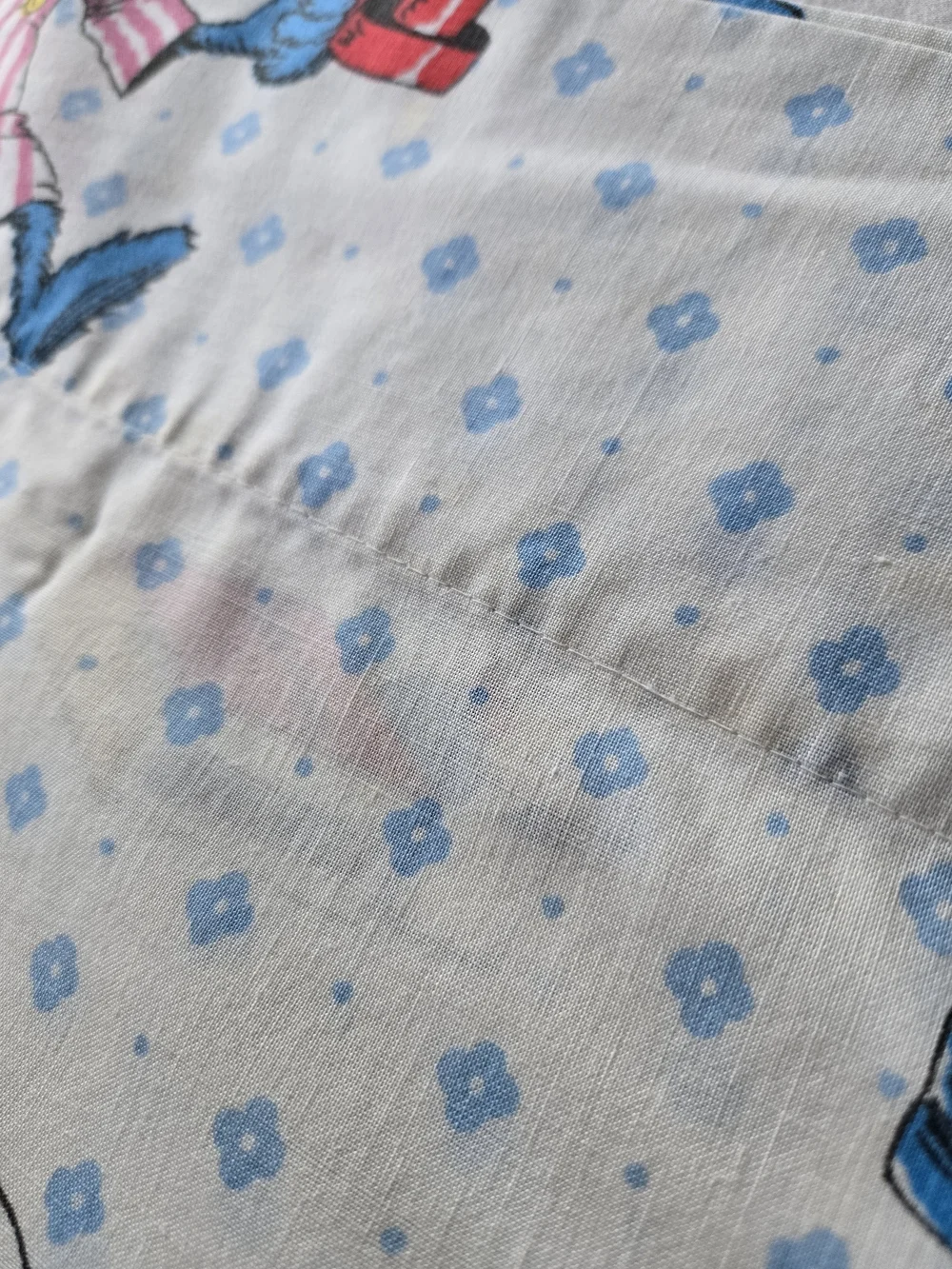 Children's Sesame Street Pillowcase in White with Multicolor Characters
